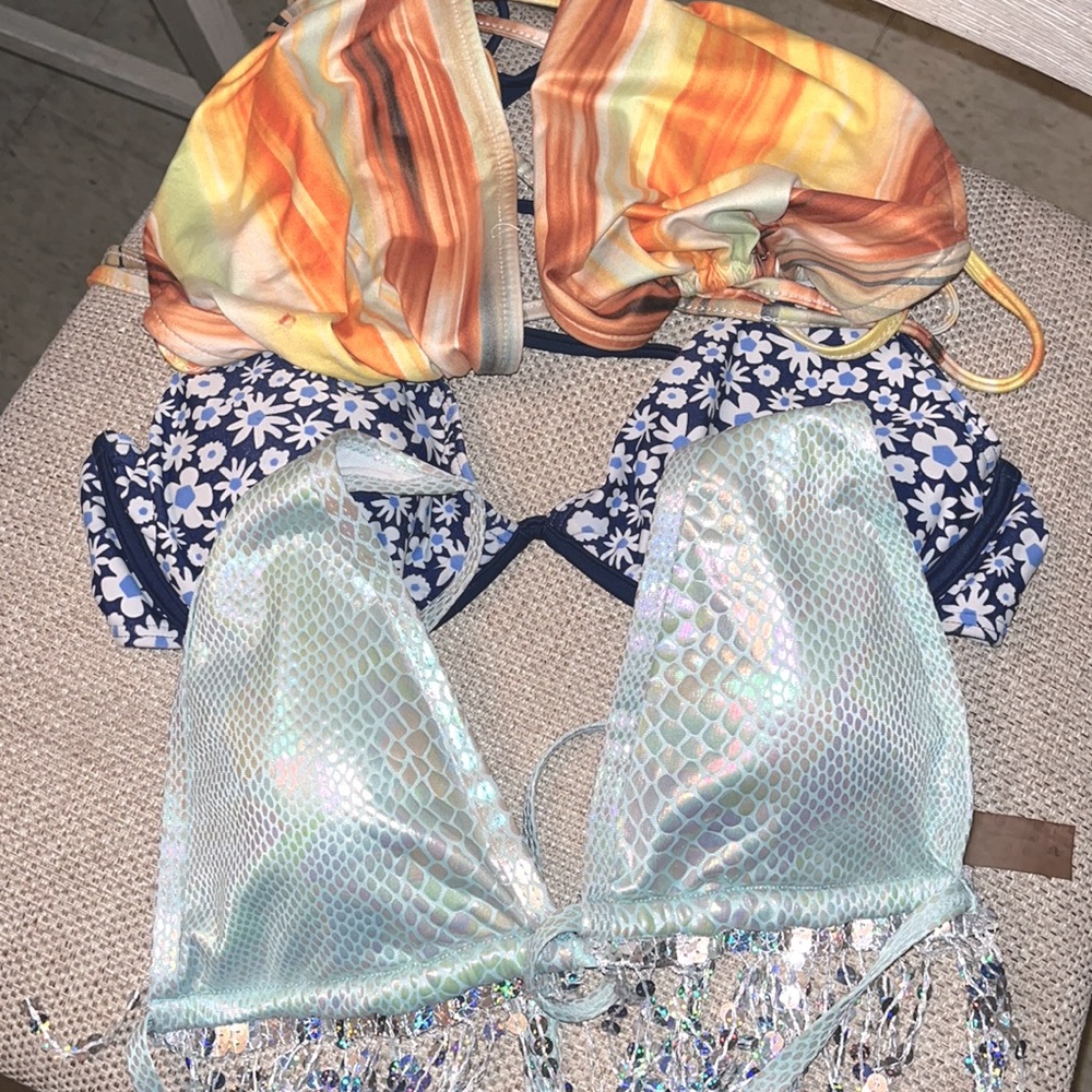 SET of three Bikini Tops